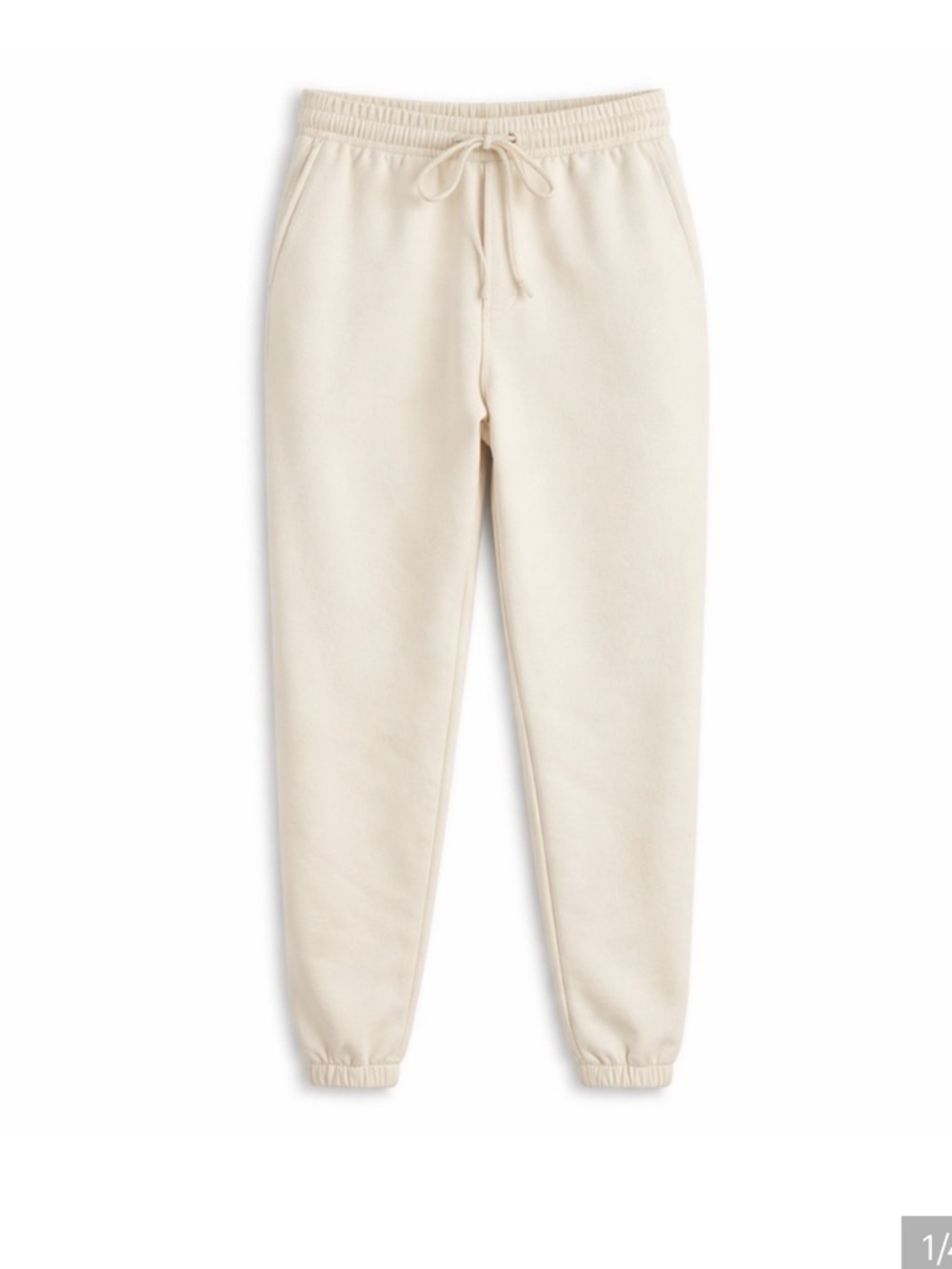 Meshki Cream Drawstring Jogger Sweatpants